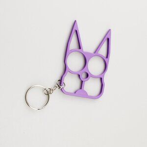 Cat Self Defense Keychain Metal